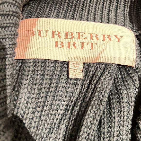 Burberry Brit deep teal green cardigan sweater - Picture 7 of 8